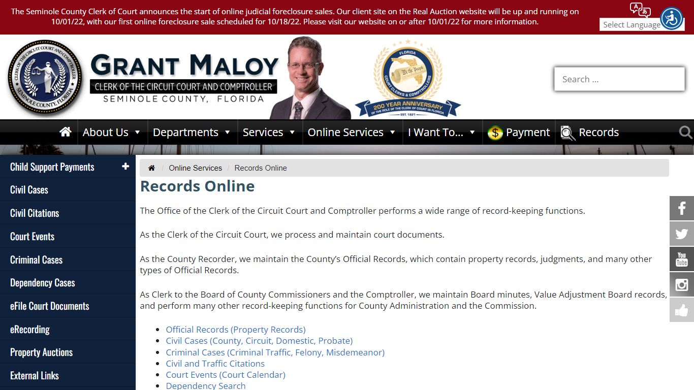 Records Online - Seminole County Clerk of the Circuit Court & Comptroller
